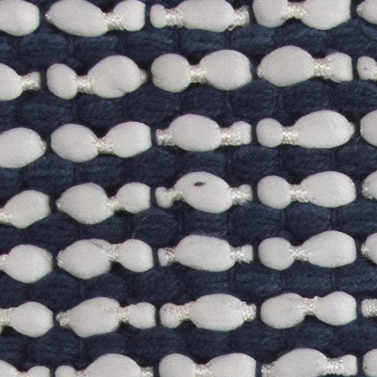 20" X 20" Blue and White Weave Cotton Zippered Pillow - Homeroots - Flyclothing LLC