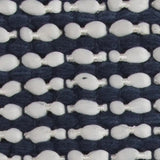 20" X 20" Blue and White Weave Cotton Zippered Pillow - Homeroots