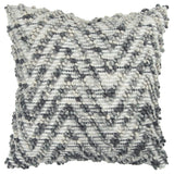 20" Natural Gray Cotton Throw Pillow - Homeroots