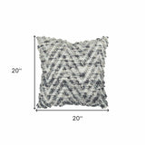 20" Natural Gray Cotton Throw Pillow - Homeroots - Flyclothing LLC