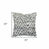 20" Natural Gray Cotton Throw Pillow - Homeroots - Flyclothing LLC