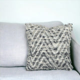 20" Natural Gray Cotton Throw Pillow - Homeroots