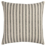 Gray Natural Ticking Stripe Throw Pillow - Homeroots