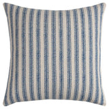 Blue Natural Ticking Stripe Throw Pillow - Homeroots