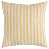 Yellow Natural Ticking Stripe Throw Pillow - Homeroots - Flyclothing LLC