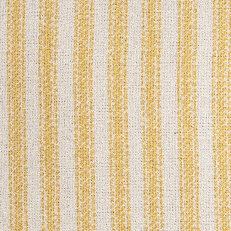 Yellow Natural Ticking Stripe Throw Pillow