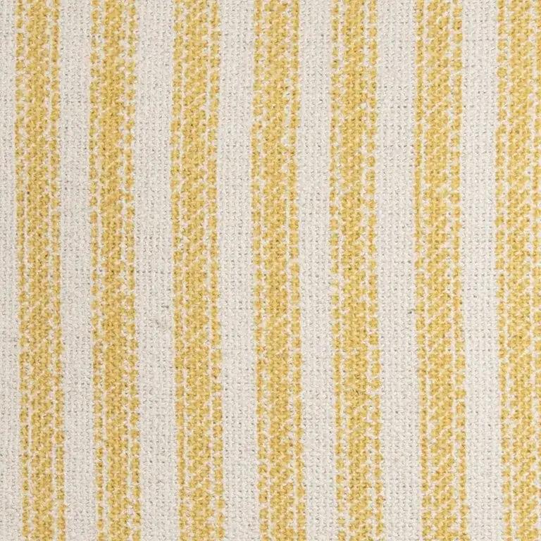 Yellow Natural Ticking Stripe Throw Pillow - Homeroots - Flyclothing LLC