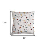 Set of Two 20" X 20" Brown Indoor Outdoor Throw Pillow Cover & Insert with Pom Poms - Homeroots - Flyclothing LLC