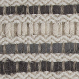 20" Gray Beige Nubby Texture Bands Throw Pillow - Homeroots