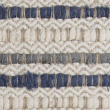 Blue Beige Nubby Texture Bands Throw Pillow - Homeroots - Flyclothing LLC