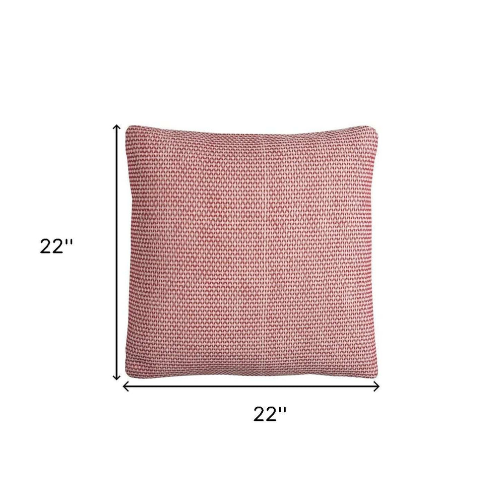 Red Ivory Scaled Diamond Pattern Throw Pillow - Homeroots - Flyclothing LLC