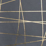 20" Gray and Gold Abstract Linework Cotton Throw Pillow - Homeroots