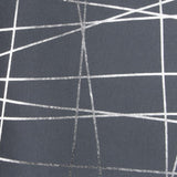 20" Gray and Silver Abstract Linework Cotton Throw Pillow - Homeroots