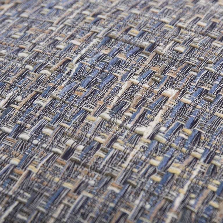 Blue Gray Metallic Nubby Textured Throw Pillow - Homeroots - Flyclothing LLC