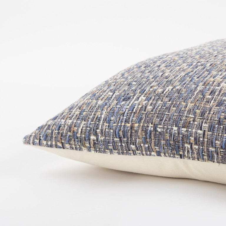 Blue Gray Metallic Nubby Textured Throw Pillow - Homeroots - Flyclothing LLC