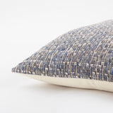 Blue Gray Metallic Nubby Textured Throw Pillow - Homeroots