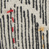 Black White Kantha Stitch and Knots Throw Pillow - Homeroots