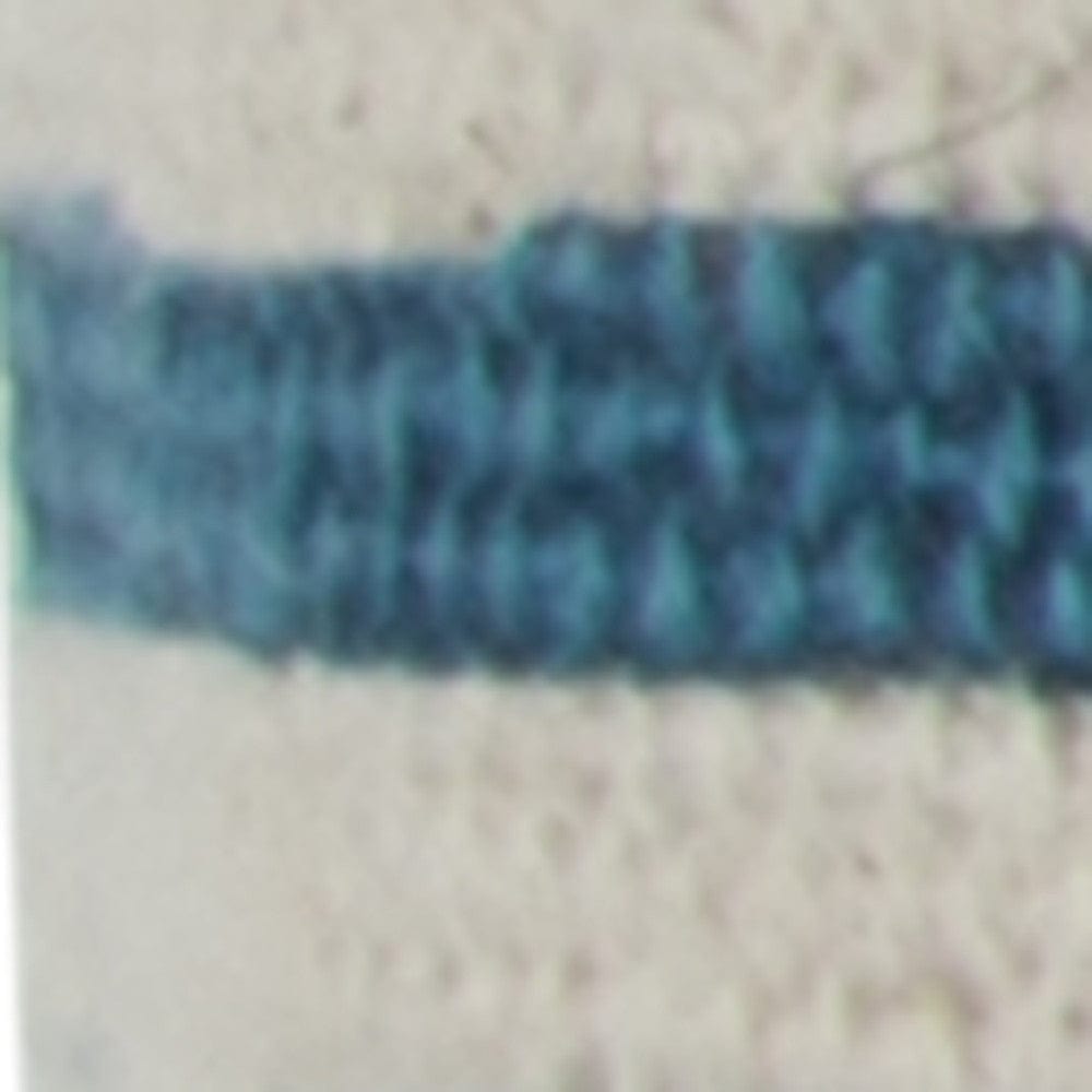 Teal White Kantha Stitch and Knots Throw Pillow - Homeroots