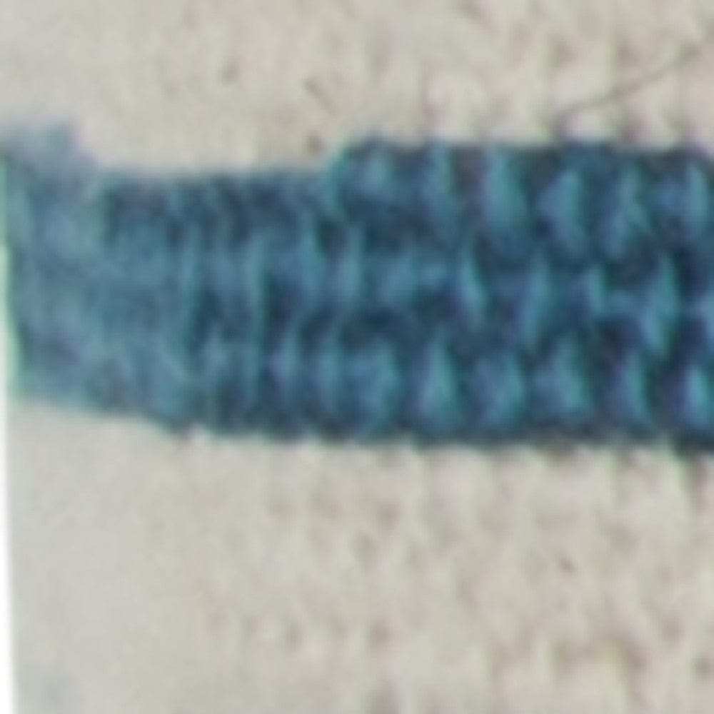 Teal White Kantha Stitch and Knots Throw Pillow - Homeroots - Flyclothing LLC