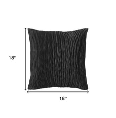 18" Black Cotton Throw Pillow