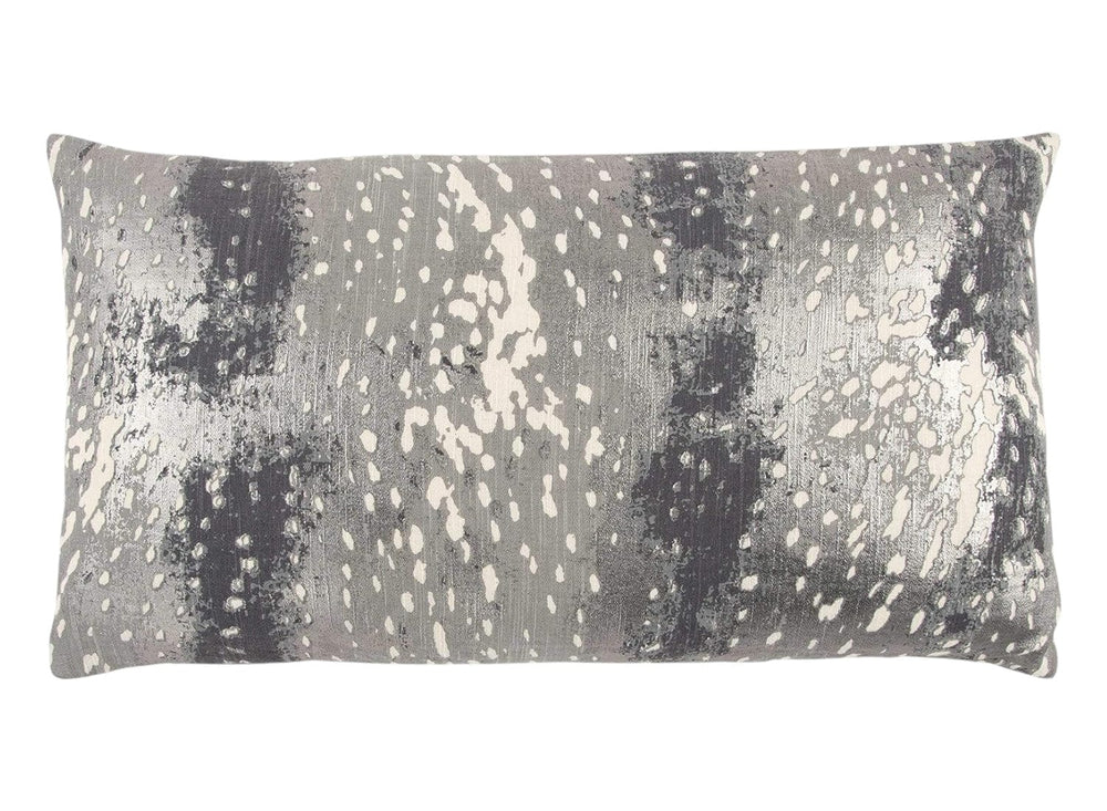 14" X 26" Gray Cotton Throw Pillow - Homeroots - Flyclothing LLC