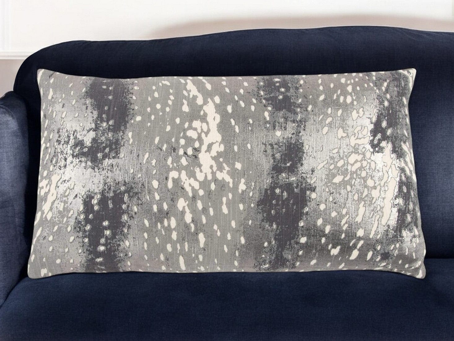 14" X 26" Gray Cotton Throw Pillow - Homeroots - Flyclothing LLC