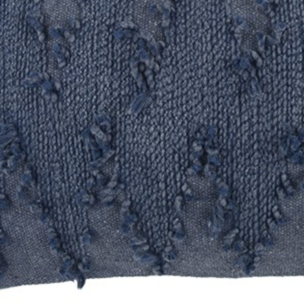 14" X 26" Indigo Cotton Throw Pillow - Homeroots - Flyclothing LLC