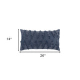 14" X 26" Indigo Cotton Throw Pillow - Homeroots - Flyclothing LLC