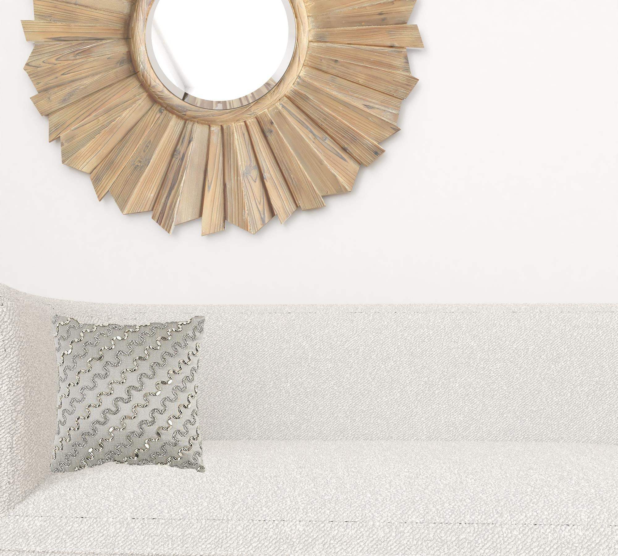 Lux Silver and Gold Beaded Chevron Throw Pillow - Homeroots - Flyclothing LLC
