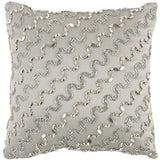 Lux Silver and Gold Beaded Chevron Throw Pillow - Homeroots - Flyclothing LLC