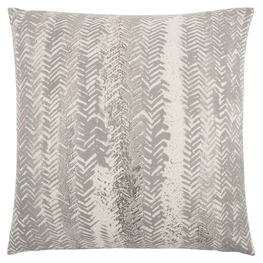 Gray Silver Metallic Tonal Print Throw Pillow - Homeroots