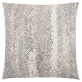 Gray Silver Metallic Tonal Print Throw Pillow - Homeroots