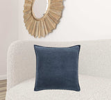 Indigo Solid Pearl Beaded Edge Throw Pillow - Homeroots - Flyclothing LLC