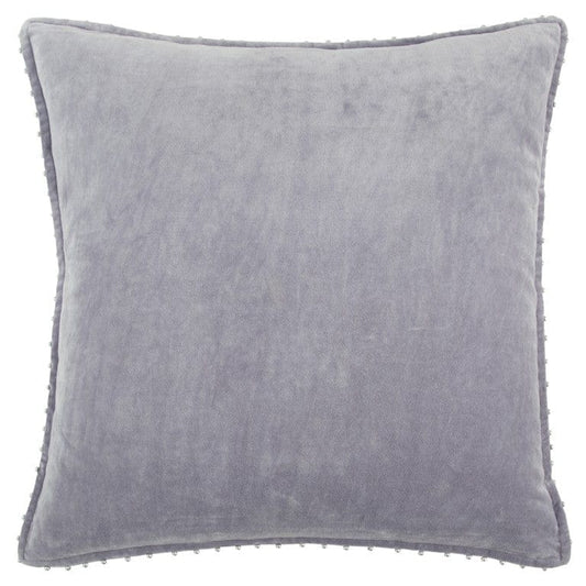 Soft Lilac Solid Pearl Beaded Edge Throw Pillow - Homeroots