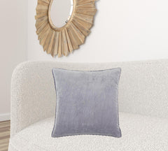 Soft Lilac Solid Pearl Beaded Edge Throw Pillow - Homeroots