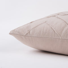 Blush Pin Tuck Diamond Pattern Throw Pillow