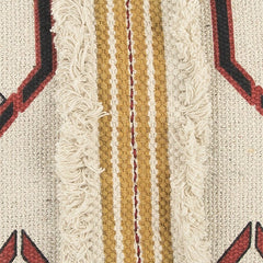 Ivory Red Southwestern Pattern Lumbar Pillow - Homeroots