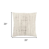 20 X 20 Natural Zippered 100% Cotton Throw Pillow - Homeroots