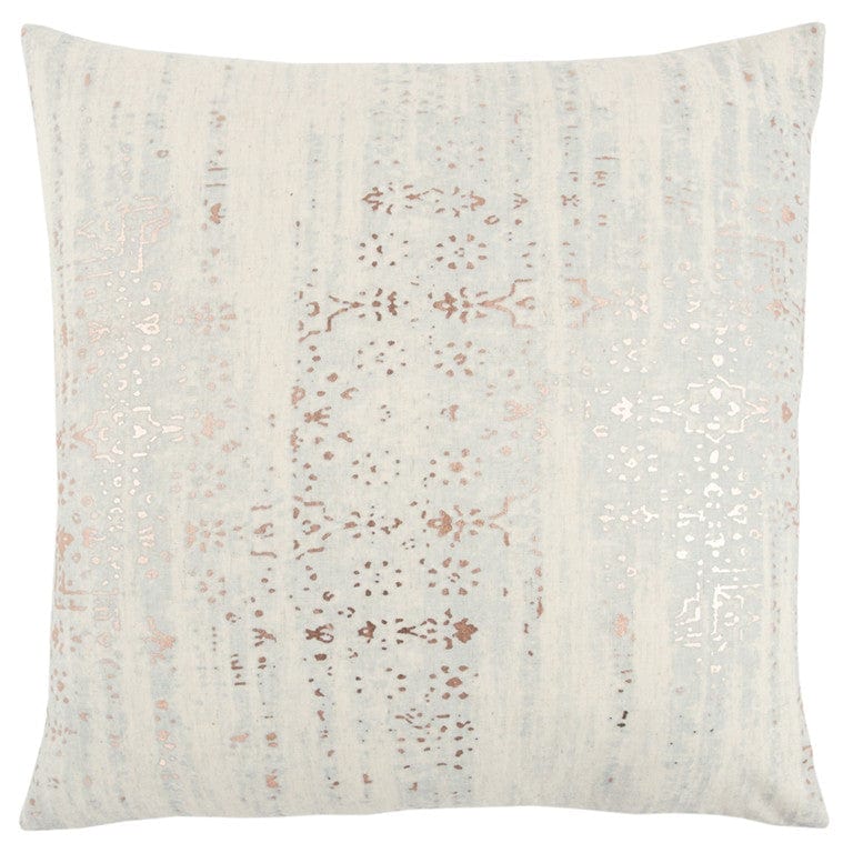 Ivory Silver Distressed Vintage Throw Pillow - Homeroots