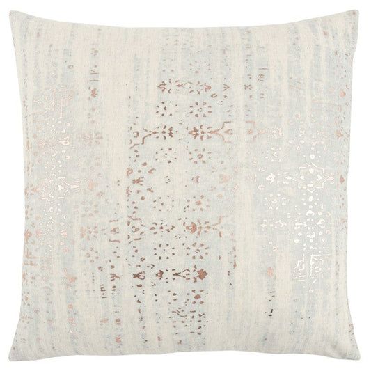 Ivory Silver Distressed Vintage Throw Pillow - Homeroots