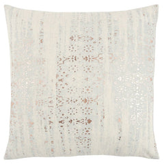 Ivory Silver Distressed Vintage Throw Pillow - Homeroots