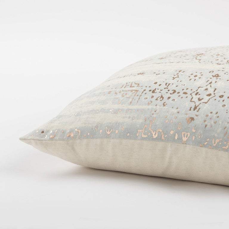 Ivory Silver Distressed Vintage Throw Pillow - Homeroots - Flyclothing LLC