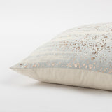 Ivory Silver Distressed Vintage Throw Pillow - Homeroots