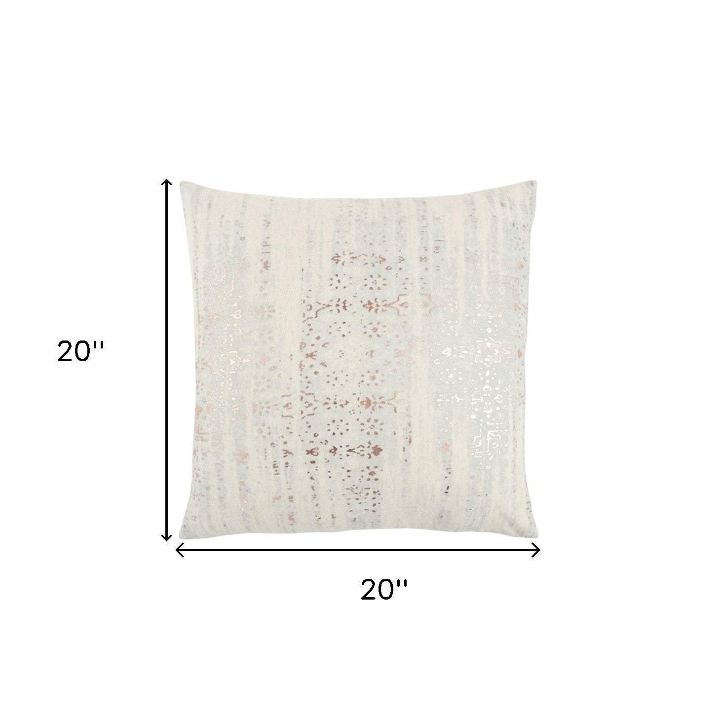 Ivory Silver Distressed Vintage Throw Pillow - Homeroots - Flyclothing LLC