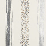 Silver and Gold Glam Stripe Beaded Throw Pillow - Homeroots