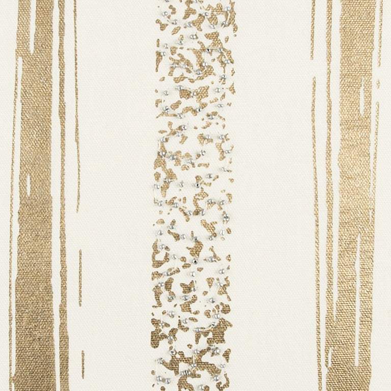 Gold Glam Stripe Beaded Throw Pillow - Homeroots - Flyclothing LLC