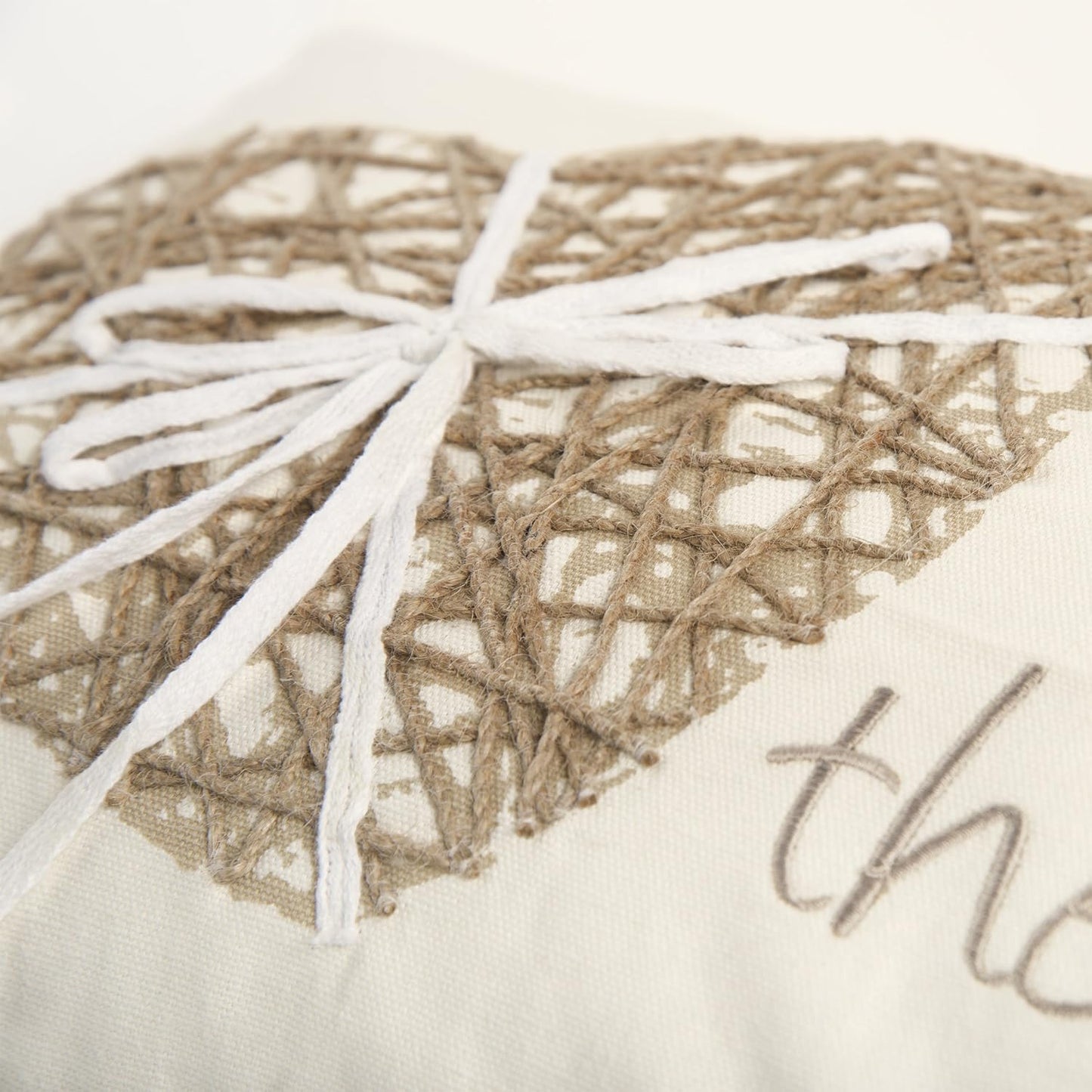 11" X 21" Ivory Home is Where the Heart Is Throw Pillow With Embroidery - Homeroots - Flyclothing LLC