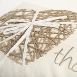 11" X 21" Ivory Home is Where the Heart Is Throw Pillow With Embroidery - Homeroots - Flyclothing LLC