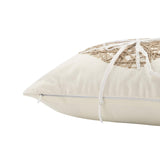 11" X 21" Ivory Home is Where the Heart Is Throw Pillow With Embroidery - Homeroots