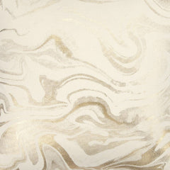 20" X 20" Gold and Ivory Swirl Cotton Zippered Pillow - Homeroots